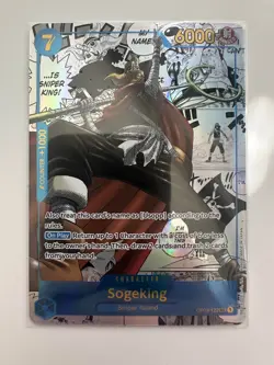 One Piece Card Game Pillars Of Strength Sogeking OP03-122 SEC Parallel Manga - Image 1