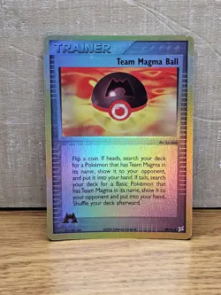 Team Magma Ball 80/95 Team Magma vs Team Aqua Reverse Holo Pokemon Card TCG - Image 1