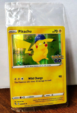 POKEMON PIKACHU 028/078 HOLO RARE POKEMON GO STORE PROMO CARD SEALED - Image 1