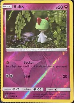Ralts 139/214 Sm-Lost Thunder Reverse Holo - Pokemon Card - Image 1