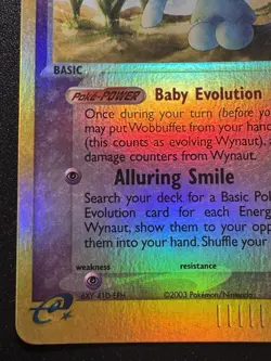 Wynaut 54/100 EX Sandstorm Pokemon Card Reverse Holo Foil Rare Near Mint - Image 5