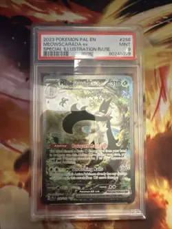 Pokemon Cards Meowscarada EX 256/193 Paldea Evolved Special Illustration Psa 9 - Image 1