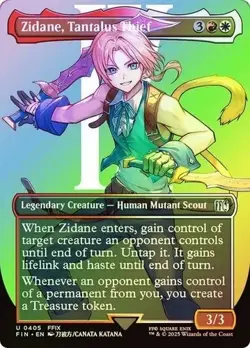 Zidane, Tantalus Thief (Borderless) U 405 Foil Final Fantasy MTG Card NM - Image 1