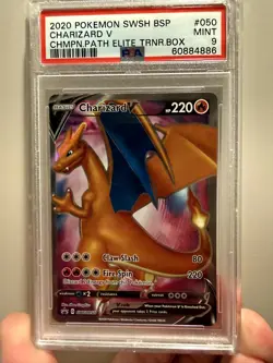 Charizard V SWSH050 SWSH: Sword & Shield Promo Cards Holo PSA Graded 9 - Image 1
