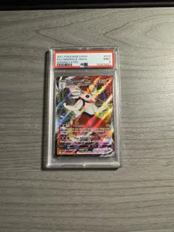 Pokemon TCG Cinderace VMAX Shining Fates Holo Ultra Rare Card 019/072 PSA 9 - Image 1