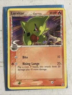 Larvitar Common 73/113 EX Delta Species Pokemon Card TCG Trading Card Game - Image 1