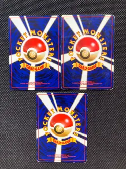Vintage Japanese Pokemon Card Misty’s Tears Lot ×3 Old Back MP Poor Trainer - Image 2