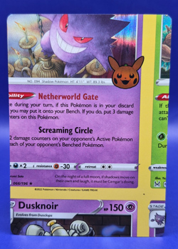 Pokemon Card Gengar Error Miscut Trick or Trade - Image 1