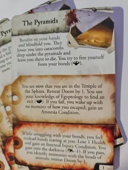 Expedition Game Card The Pyramids Eldritch Horror Replacement 6 Cards Under the - Image 2