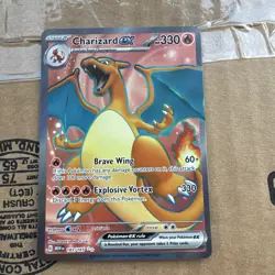 Charizard EX Holo Rare Pokemon TCG Card 183/165 Scarlet & Violet 151 - Image 1