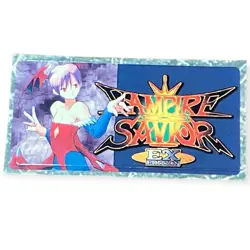 Capcom PlayStation 1 PS1 Darkstalkers III Vampire Savior EX Memory Card Sticker - Image 1