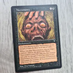 MTG Necromancy Magic the Gathering Visions Rare Enchantment Card - Image 1