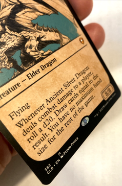 MTG Ancient Silver Dragon SHOWCASE Battle for Baldur's Gate 382 NM - Image 2