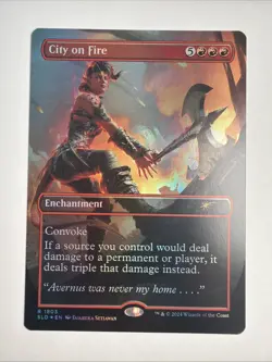 City on Fire (Rainbow Foil) Secret Lair Drop Foil - Image 1