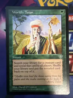 Worldly Tutor Mirage Mtg Magic The Gathering Owl - Image 1