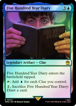 MTG FOIL Five Hundred Year Diary - Doctor Who Commander #042 - Image 1