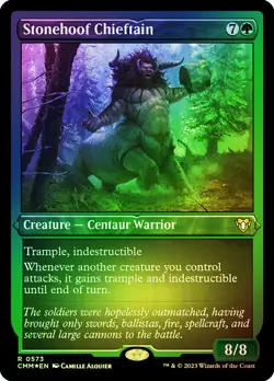 MTG FOIL Stonehoof Chieftain Foil Etched - Commander Masters #573 - Image 1