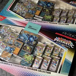 [TWO] Pokemon TCG Prismatic Evolutions Lucario Tyranitar Premium Collection Box - Image 2
