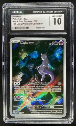 2023 Pokemon S&V Black Star Promos Mewtwo CGC 10 Gem Mint #052 - Image 1