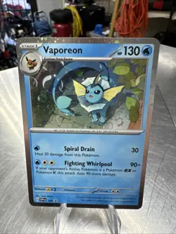Vaporeon Pokemon Scarlet & Violet SVP 168 Cosmos Holo Black Star Promo NM - Image 1