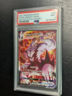 PSA 9 MINT ✨ Single Strike Urshifu Vmax Full Art 168 Pokemon Battle Styles 💢 - Image 2