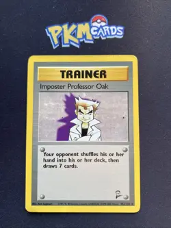 Pokemon TCG Imposter Professor Oak Base Set 2 102/130 Regular Rare HP. - Image 1