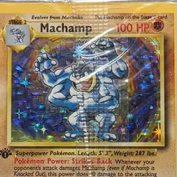 Sealed Pokemon Machamp 1st Edition Base Set 8/102 Holo WOTC 1999 X75JJ - Image 1