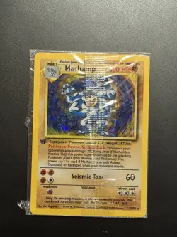 Sealed Pokemon Machamp 1st Edition Base Set 8/102 Holo WOTC 1999 X75JJ - Image 2