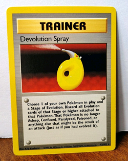 POKEMON DEVOLUTION SPRAY 72/102 RARE TRAINER BASE SET LP-NM - Image 1