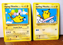 POKEMON FLYING PIKACHU 110/108 & SURFING PIKACHU 111/108 SECRET RARES EVOLUTIONS - Image 1