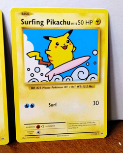POKEMON FLYING PIKACHU 110/108 & SURFING PIKACHU 111/108 SECRET RARES EVOLUTIONS - Image 3