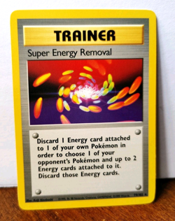 POKEMON SUPER ENERGY REMOVAL 79/102 RARE TRAINER BASE SET LP-NM - Image 1