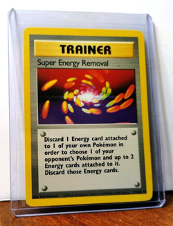 POKEMON SUPER ENERGY REMOVAL 79/102 RARE TRAINER BASE SET LP-NM - Image 3