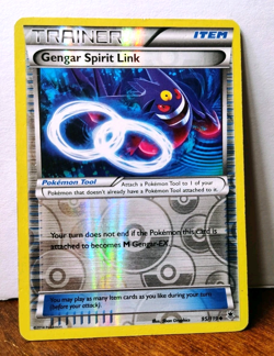 POKEMON GENGAR SPIRIT LINK 95/119 REVERSE HOLO TRAINER XY PHANTOM FORCES HP-DMG - Image 1