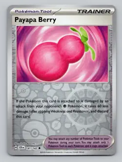 Reverse Holo Payapa Berry #141/142 Uncommon SV07: Stellar Crown Pokemon - Image 1
