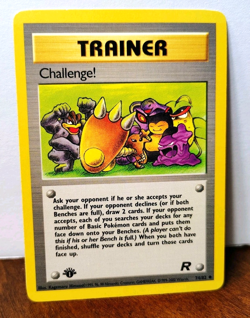 POKEMON CHALLENGE! 74/82 1ST EDITION TRAINER TEAM ROCKET LP MACHAMP MUK SNORLAX - Image 1
