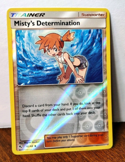 POKEMON MISTY'S DETERMINATION 62/68 REVERSE HOLO HIDDEN FATES LP - Image 1