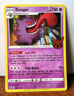 POKEMON GENGAR 057/198 HOLO RARE TRICK OR TRADE HALLOWEEN LP - Image 1