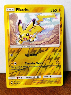 POKEMON PIKACHU 40/147 REVERSE HOLO BURNING SHADOWS LP - Image 1