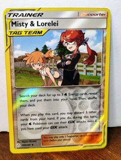 POKEMON MISTY & LORELEI 199/236 REVERSE HOLO COSMIC ECLIPSE TAG TEAM NEAR MINT - Image 1