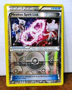 POKEMON MEWTWO SPIRIT LINK 144/162 REVERSE HOLO TRAINER BREAKTHROUGH LP - Image 1