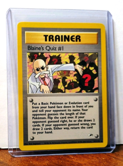 POKEMON BLAINE'S QUIZ #1 97/132 RARE TRAINER GYM HEROES LP - Image 5