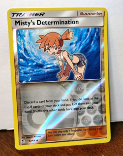 POKEMON MISTY'S DETERMINATION 62/68 REVERSE HOLO HIDDEN FATES LP - Image 1
