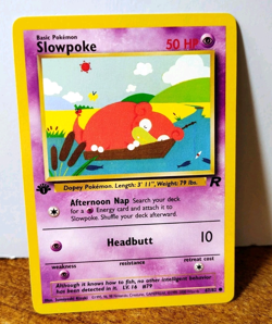 POKEMON SLOWPOKE 67/82 1ST EDITION TEAM ROCKET LP-NM - Image 1