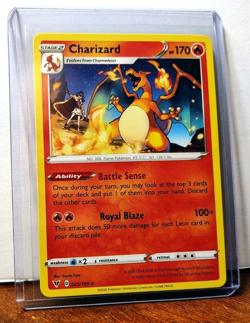 POKEMON CHARIZARD 025/185 NON-HOLO RARE VIVID VOLTAGE LP-NM - Image 5