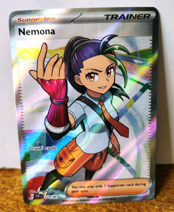POKEMON NEMONA 229/091 FULL ART TRAINER PALDEAN FATES NEAR MINT - Image 1
