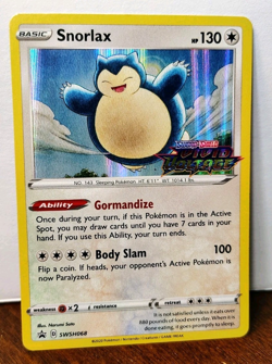 POKEMON SNORLAX SWSH068 VIVID VOLTAGE PRERELEASE PROMO HOLO MP - Image 1