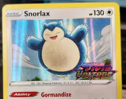 POKEMON SNORLAX SWSH068 VIVID VOLTAGE PRERELEASE PROMO HOLO MP - Image 3