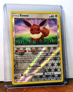 POKEMON EEVEE 101/149 REVERSE HOLO SUN AND MOON LP - Image 5