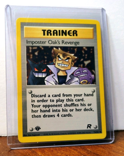 POKEMON IMPOSTER OAK'S REVENGE 76/82 1ST EDITION TRAINER TEAM ROCKET LP GENGAR - Image 5